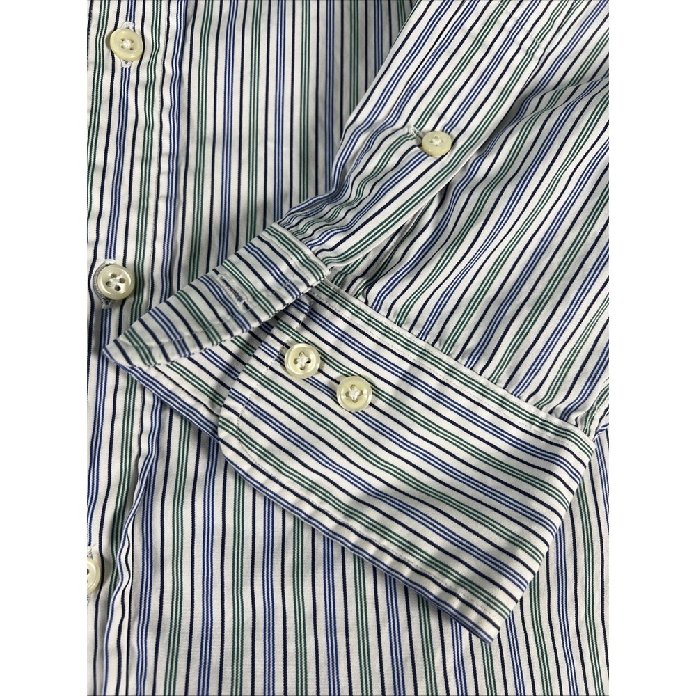Vintage Polo Ralph Lauren Regent Classic Fit Shirt 17.5 34/35 Hong Kong Stripe - Picture 2 of 8